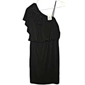 NWT Sweet Storm Black One Shoulder Dress